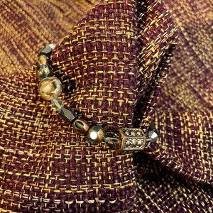 Borwn & Gold Bead Bracelet